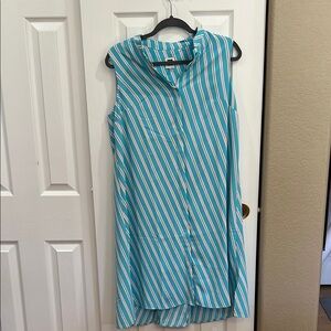 Ann Klien Striped sleeveless dress- size medium